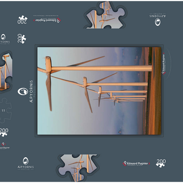 Darstellung des Puzzle Motivs Dawn in Lauragais 200 Puzzle Schachtel 3D Modell