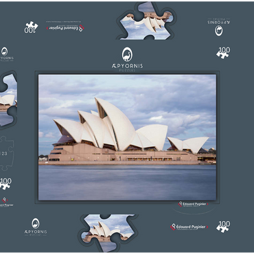 Darstellung des Puzzle Motivs Sydney Opera House 100 Puzzle Schachtel 3D Modell