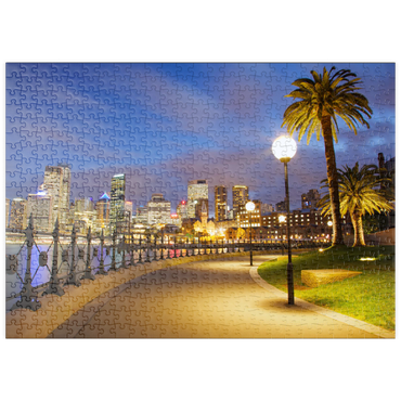 Darstellung des Puzzle Motivs puzzleplate Sydney's evening 500 Puzzle