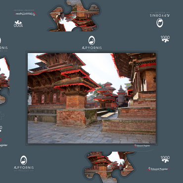 Darstellung des Puzzle Motivs Jagannath Temple 1000 Puzzle Schachtel 3D Modell