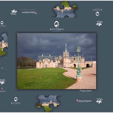 Darstellung des Puzzle Motivs Chantilly Castel 200 Puzzle Schachtel 3D Modell