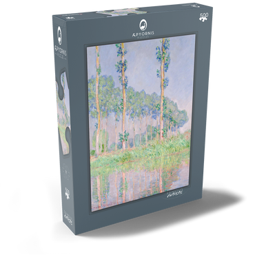 Darstellung des Puzzle Motivs Claude Monet's Poplars, Pink Effect (1891) 500 Puzzle Schachtel Ansicht2