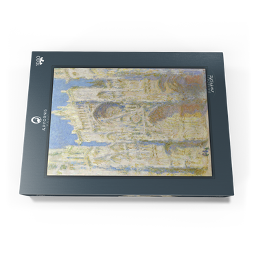 Darstellung des Puzzle Motivs Rouen Cathedral, West Façade, Sunlight (1894) by Claude Monet 1000 Puzzle Schachtel Ansicht3