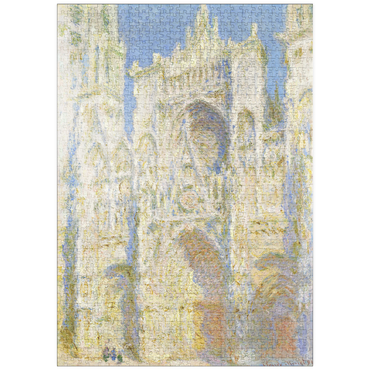 Darstellung des Puzzle Motivs puzzleplate Rouen Cathedral, West Façade, Sunlight (1894) by Claude Monet 1000 Puzzle