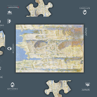 Darstellung des Puzzle Motivs Rouen Cathedral, West Façade, Sunlight (1894) by Claude Monet 1000 Puzzle Schachtel 3D Modell