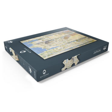 Darstellung des Puzzle Motivs Rouen Cathedral, West Façade, Sunlight (1894) by Claude Monet 200 Puzzle Schachtel Ansicht1