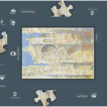 Darstellung des Puzzle Motivs Rouen Cathedral, West Façade, Sunlight (1894) by Claude Monet 200 Puzzle Schachtel 3D Modell