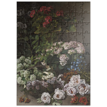 Darstellung des Puzzle Motivs puzzleplate Spring Flowers (1864) by Claude Monet 100 Puzzle