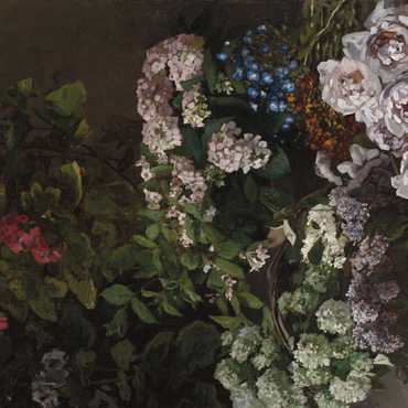 Darstellung des Puzzle Motivs Spring Flowers (1864) by Claude Monet 500 Puzzle 3D Modell