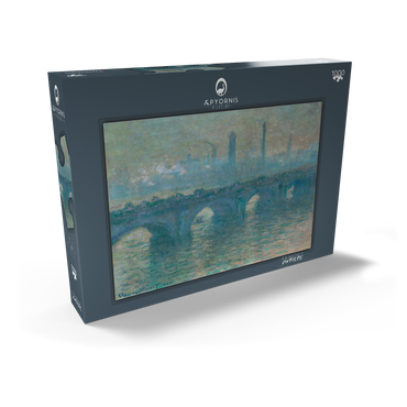 Darstellung des Puzzle Motivs Waterloo Bridge, Gray Weather (1900) by Claude Monet 1000 Puzzle Schachtel Ansicht2