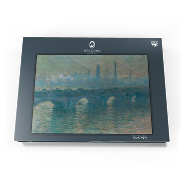Darstellung des Puzzle Motivs Waterloo Bridge, Gray Weather (1900) by Claude Monet 1000 Puzzle Schachtel Ansicht3
