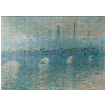 Darstellung des Puzzle Motivs puzzleplate Waterloo Bridge, Gray Weather (1900) by Claude Monet 1000 Puzzle