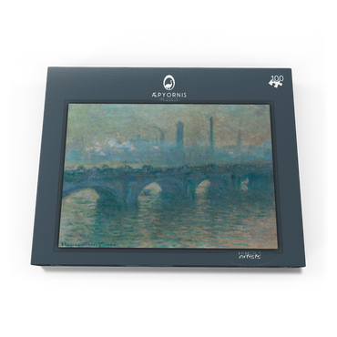 Darstellung des Puzzle Motivs Waterloo Bridge, Gray Weather (1900) by Claude Monet 100 Puzzle Schachtel Ansicht3