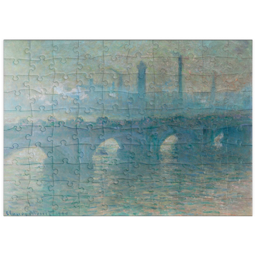Darstellung des Puzzle Motivs puzzleplate Waterloo Bridge, Gray Weather (1900) by Claude Monet 100 Puzzle