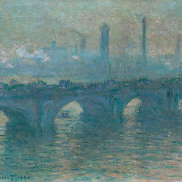 Darstellung des Puzzle Motivs Waterloo Bridge, Gray Weather (1900) by Claude Monet 100 Puzzle 3D Modell