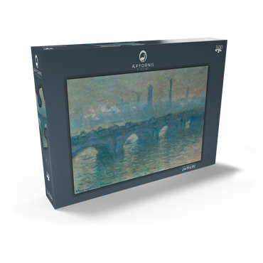 Darstellung des Puzzle Motivs Waterloo Bridge, Gray Weather (1900) by Claude Monet 500 Puzzle Schachtel Ansicht2