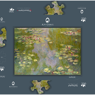 Darstellung des Puzzle Motivs Water Lilies (1919) by Claude Monet 200 Puzzle Schachtel 3D Modell