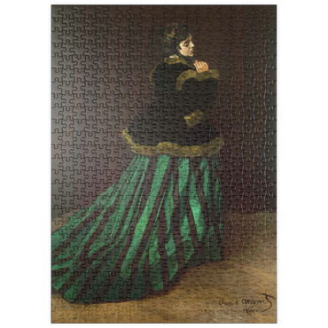 Darstellung des Puzzle Motivs puzzleplate Claude Monet's Camille (The Woman in the Green Dress) (1866) 500 Puzzle