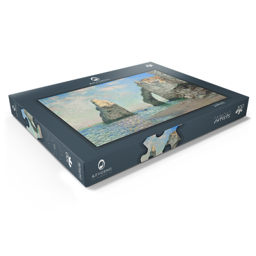 Darstellung des Puzzle Motivs Claude Monet's The Cliffs at Étretat (1885) 100 Puzzle Schachtel Ansicht1