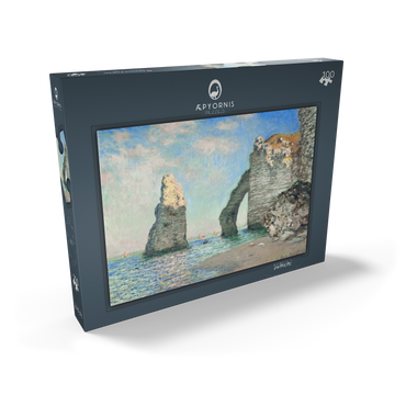 Darstellung des Puzzle Motivs Claude Monet's The Cliffs at Étretat (1885) 100 Puzzle Schachtel Ansicht2