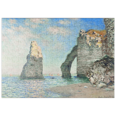 Darstellung des Puzzle Motivs puzzleplate Claude Monet's The Cliffs at Étretat (1885) 200 Puzzle