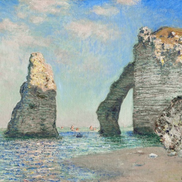 Darstellung des Puzzle Motivs Claude Monet's The Cliffs at Étretat (1885) 200 Puzzle 3D Modell
