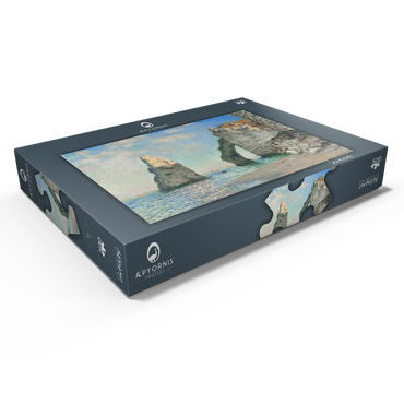 Darstellung des Puzzle Motivs Claude Monet's The Cliffs at Étretat (1885) 500 Puzzle Schachtel Ansicht1