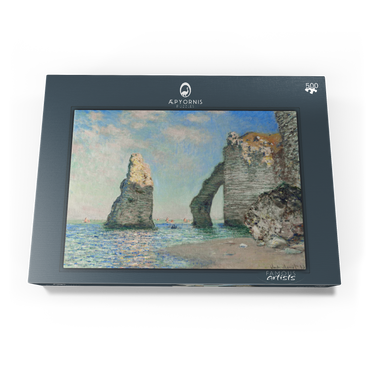 Darstellung des Puzzle Motivs Claude Monet's The Cliffs at Étretat (1885) 500 Puzzle Schachtel Ansicht3