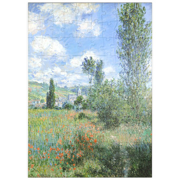 Darstellung des Puzzle Motivs puzzleplate View of Vétheuil (1880) by Claude Monet 100 Puzzle