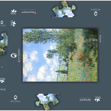 Darstellung des Puzzle Motivs View of Vétheuil (1880) by Claude Monet 200 Puzzle Schachtel 3D Modell