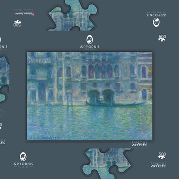 Darstellung des Puzzle Motivs Palazzo da Mula, Venice (1908) by Claude Monet 500 Puzzle Schachtel 3D Modell