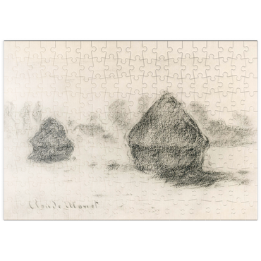 Darstellung des Puzzle Motivs puzzleplate Stacks of Wheat by Claude Monet 200 Puzzle