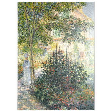 Darstellung des Puzzle Motivs puzzleplate Camille Monet in the Garden at Argenteuil (1876) by Claude Monet 100 Puzzle