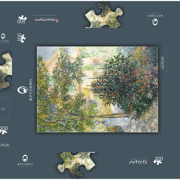 Darstellung des Puzzle Motivs Camille Monet in the Garden at Argenteuil (1876) by Claude Monet 100 Puzzle Schachtel 3D Modell