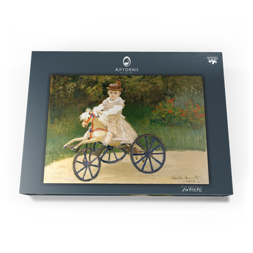 Darstellung des Puzzle Motivs Jean Monet on His Hobby Horse (1872) by Claude Monet 1000 Puzzle Schachtel Ansicht3