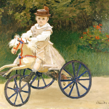 Darstellung des Puzzle Motivs Jean Monet on His Hobby Horse (1872) by Claude Monet 500 Puzzle 3D Modell