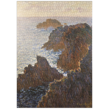 Darstellung des Puzzle Motivs puzzleplate Claude Monet's Rocks at Belle-Isle, Port-Domois (1886) 1000 Puzzle
