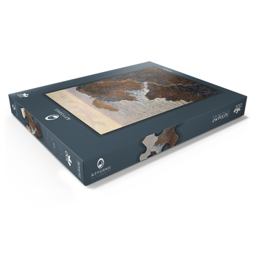 Darstellung des Puzzle Motivs Claude Monet's Rocks at Belle-Isle, Port-Domois (1886) 100 Puzzle Schachtel Ansicht1