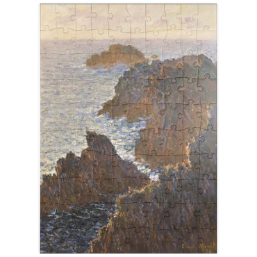 Darstellung des Puzzle Motivs puzzleplate Claude Monet's Rocks at Belle-Isle, Port-Domois (1886) 100 Puzzle