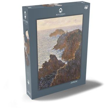 Darstellung des Puzzle Motivs Claude Monet's Rocks at Belle-Isle, Port-Domois (1886) 500 Puzzle Schachtel Ansicht2