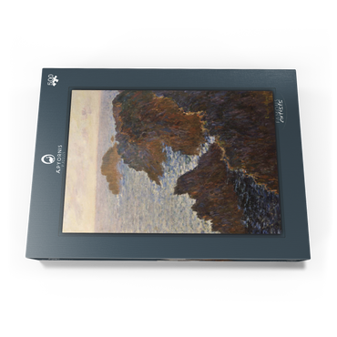 Darstellung des Puzzle Motivs Claude Monet's Rocks at Belle-Isle, Port-Domois (1886) 500 Puzzle Schachtel Ansicht3