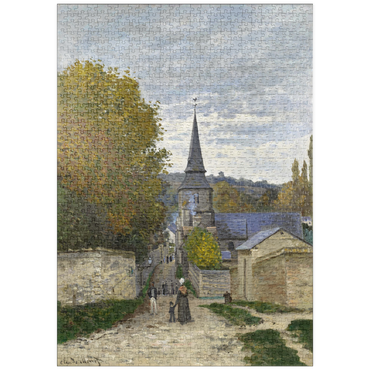 Darstellung des Puzzle Motivs puzzleplate Claude Monet's Street in Sainte-Adresse (1867) 1000 Puzzle