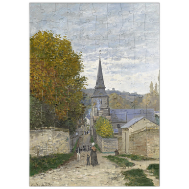 Darstellung des Puzzle Motivs puzzleplate Claude Monet's Street in Sainte-Adresse (1867) 100 Puzzle