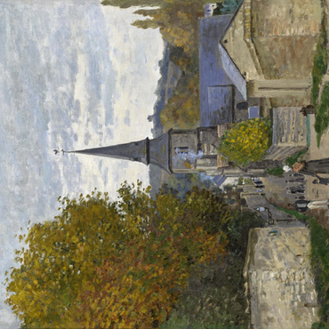Darstellung des Puzzle Motivs Claude Monet's Street in Sainte-Adresse (1867) 500 Puzzle 3D Modell