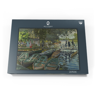 Darstellung des Puzzle Motivs Claude Monet's Bathers at La Grenouillère (1896) 1000 Puzzle Schachtel Ansicht3