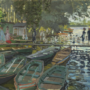 Darstellung des Puzzle Motivs Claude Monet's Bathers at La Grenouillère (1896) 1000 Puzzle 3D Modell