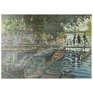 Darstellung des Puzzle Motivs puzzleplate Claude Monet's Bathers at La Grenouillère (1896) 100 Puzzle