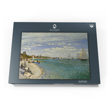 Darstellung des Puzzle Motivs Regatta at Sainte-Adresse (1867) by Claude Monet 1000 Puzzle Schachtel Ansicht3