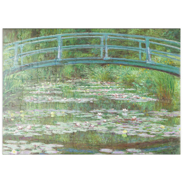 Darstellung des Puzzle Motivs puzzleplate The Japanese Footbridge (1899) by Claude Monet 100 Puzzle