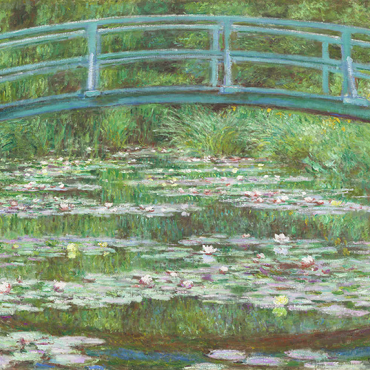 Darstellung des Puzzle Motivs The Japanese Footbridge (1899) by Claude Monet 500 Puzzle 3D Modell